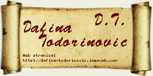 Dafina Todorinović vizit kartica